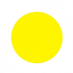 Наклейка информационная 150x150 мм круг желтый